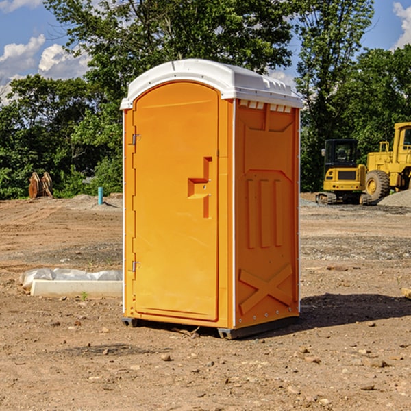 how often are the portable restrooms cleaned and serviced during a rental period in Bucks Ohio